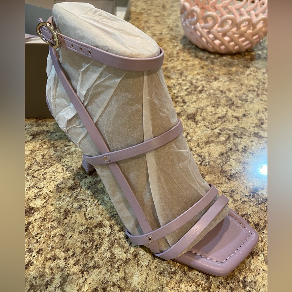 Franco Sarto strappy lilac Rebel heels